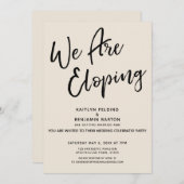Invitation Nous Eloping Cream Décontracté Post Wedding Party (Devant / Derrière)