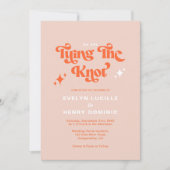 Invitation Nous essayons de nouer le Mariage moderne rétro (Devant)