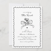 Invitation Nous essayons le Mariage de cocktails Knot Hand Dr (Devant)
