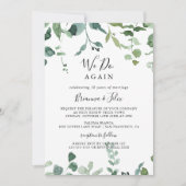 Invitation Nous faisons à nouveau Script Green Foliing Vow Re (Devant)