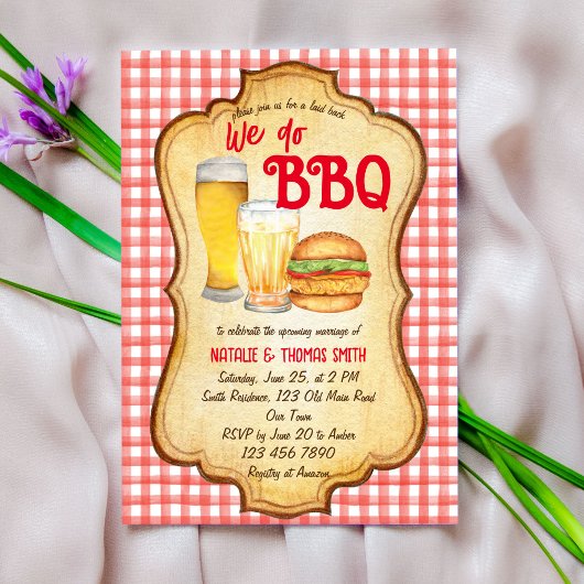 Invitation Nous faisons barbecue barbecue nuptiale douche cou