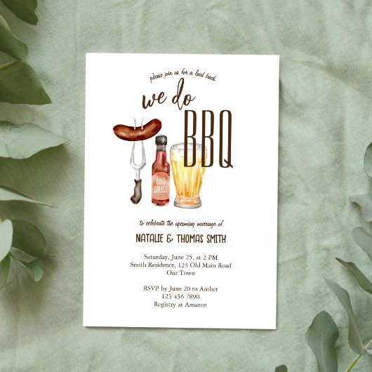 Invitation Nous faisons barbecue barbecue nuptiale douche cou