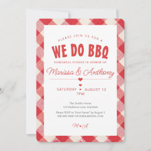 Invitation NOUS FAISONS BBQ repas de répétition décontracté v