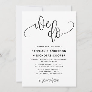 Invitation Nous faisons Black Lovely Script Typographie Maria