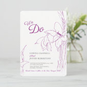 Invitation Nous faisons botanica gladiolus ligne art mûrier p (Debout devant)