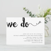 Invitation Nous faisons calligraphie lettrage main minimalist (Debout devant)