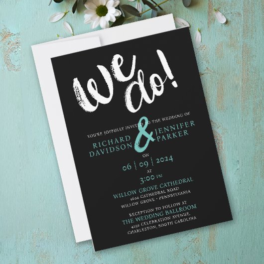 Invitation Nous Faisons Contemporain Minimal Marié Et Mariage