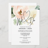 Invitation Nous faisons de la flore simple et moderne Mariage (Devant / Derrière)