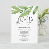 Invitation Nous faisons des Feuilles de verdure Mariages simp (Debout devant)