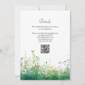 Invitation Nous faisons des fleurs sauvages à l'aquarelle Cod (Dos)