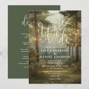 Invitation Nous faisons des guirlandes lumineuses de forêt to