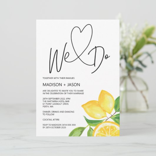 Invitation Nous faisons du citron d'été simple et moderne (Debout devant)