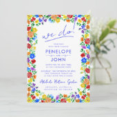 Invitation Nous faisons du Moderne Boho Fleur de Mariage Arc- (Debout devant)