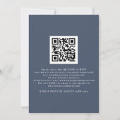 Invitation Nous faisons du script poussière bleu marine QR ma (Dos)