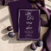 Invitation Nous faisons du vieux mariage d'argent prune