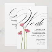 Invitation Nous faisons Élégant Fleurs Sauvages Code QR Maria (Devant / Derrière)