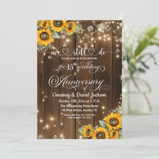 Invitation Nous Faisons Encore 15ème Anniversaire Mariage Lum (Debout devant)