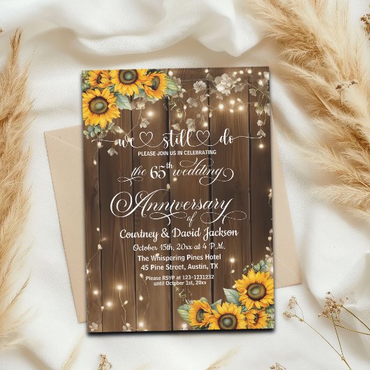 Invitation Nous Faisons Encore 65ème Anniversaire De Mariage