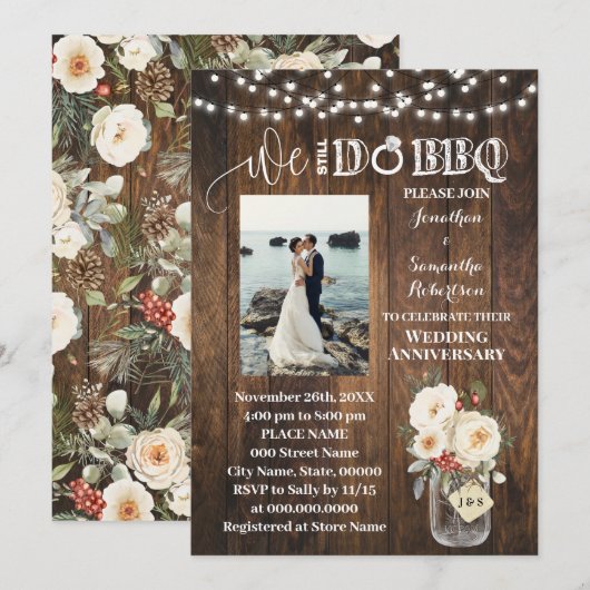 Invitation Nous faisons encore Anniversaire de Mariage Occide (Devant / Derrière)