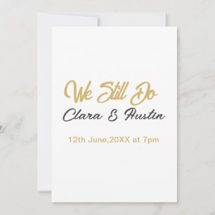 Invitation Nous faisons encore couple nom date champagne or v