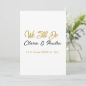 Invitation Nous faisons encore couple nom date champagne or v (Debout devant)