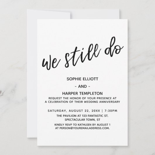 Invitation Nous faisons encore de la calligraphie moderne sim (Devant)