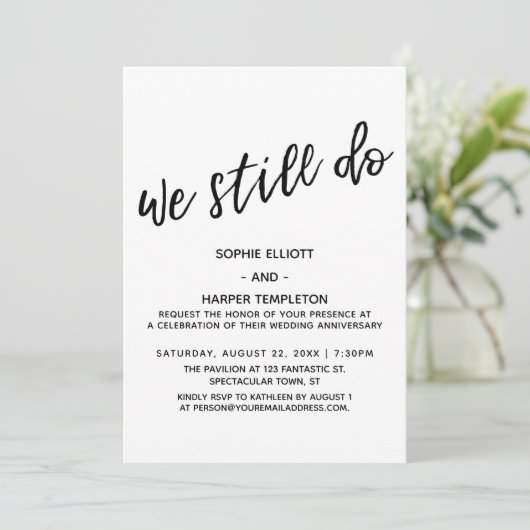 Invitation Nous faisons encore de la calligraphie moderne sim (Debout devant)