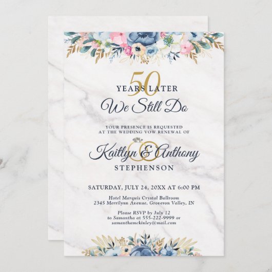 Invitation NOUS FAISONS ENCORE Des réceptions de renouvelleme (Devant / Derrière)