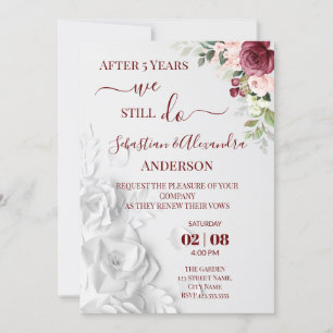 Invitation Nous faisons encore des vœux de mariage de renouve