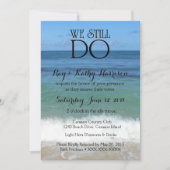 Invitation Nous Faisons Encore Du Mariage De Plage Vow Renewa (Devant)