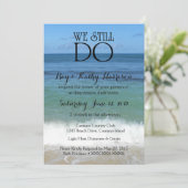 Invitation Nous Faisons Encore Du Mariage De Plage Vow Renewa (Debout devant)