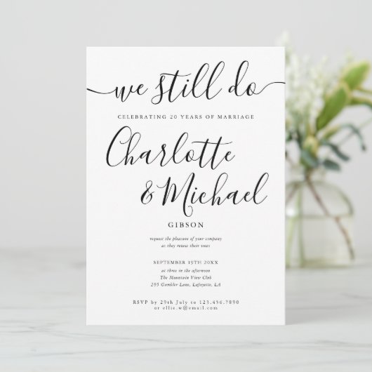 Invitation Nous Faisons Encore Script Vow Renouvellement Anni (Debout devant)