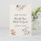 Invitation NOUS FAISONS Fleurs pressées Mariage naturel et si (Debout devant)