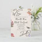Invitation NOUS FAISONS Fleurs Pressées Shabby Garden Chic Ma (Debout devant)