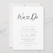 Invitation Nous faisons Heart Font Mariage (Devant)