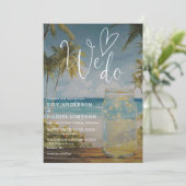 Invitation Nous faisons la fête Mariage Code QR Bocal Palmier (Debout devant)