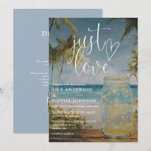 Invitation Nous faisons la Mariage sur la Plage au Code QR du