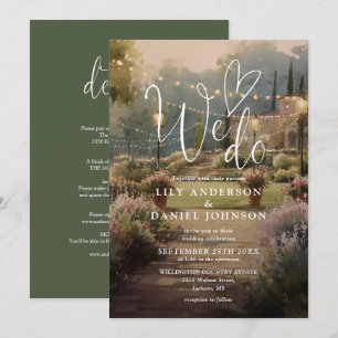 Invitation Nous faisons l'aquarelle de jardin de campagne de