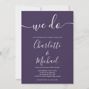 Invitation Nous faisons le mariage à l'écriture de signature