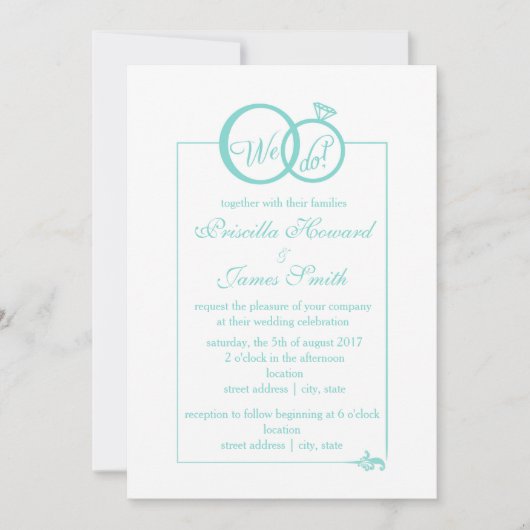 Invitation Nous faisons Mariage (Devant)