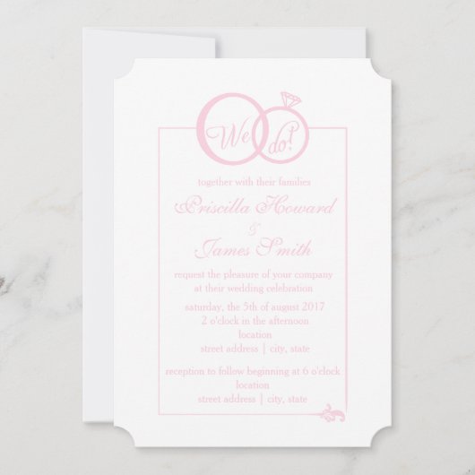 Invitation Nous faisons Mariage (Devant)