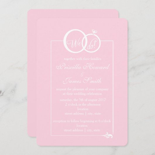 Invitation Nous faisons Mariage (Devant / Derrière)