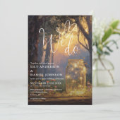 Invitation Nous faisons Mariage en forêt enchantée avec pot M (Debout devant)