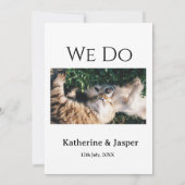 Invitation Nous faisons mariage fiançailles nom animal photo  (Dos)