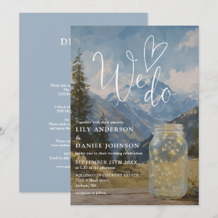Invitation Nous faisons Mariage Montagne Rustique Pot Mason T