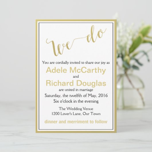 Invitation Nous faisons Moderne Chic Mariage (Debout devant)