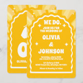 Invitation Nous faisons Moderne Gras Sunshine Jaune Retro Abs (Devant / Derrière)