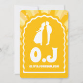 Invitation Nous faisons Moderne Gras Sunshine Jaune Retro Abs (Dos)