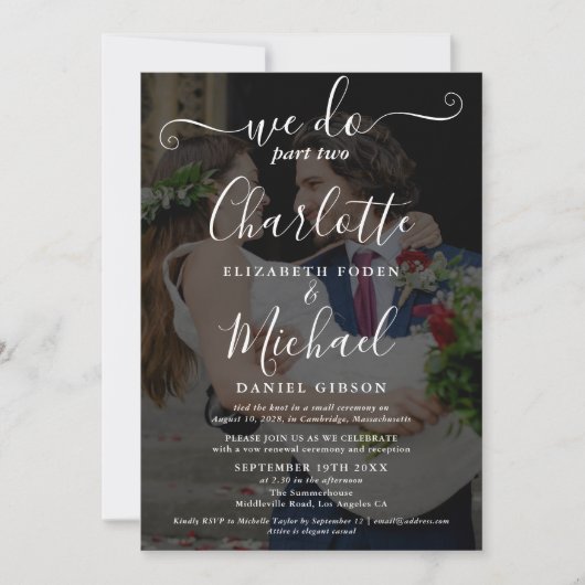Invitation Nous Faisons Partie Deux Script Mariage 2 Sequel P (Devant)