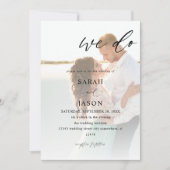 Invitation Nous faisons Photo Calligraphy Mariage (Devant)